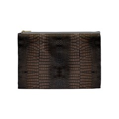 Brown Alligator Leather Skin Cosmetic Bag (medium) by LoolyElzayat