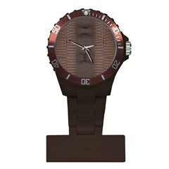 Brown Alligator Leather Skin Plastic Nurses Watch by LoolyElzayat