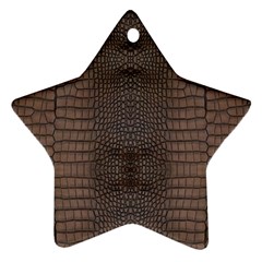 Brown Alligator Leather Skin Ornament (star) by LoolyElzayat