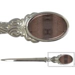 Brown Alligator Leather Skin Letter Opener Front