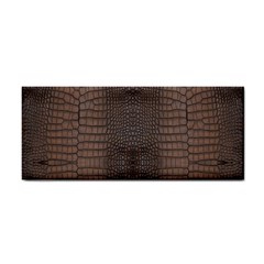 Brown Alligator Leather Skin Hand Towel by LoolyElzayat