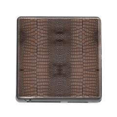 Brown Alligator Leather Skin Memory Card Reader (square 5 Slot) by LoolyElzayat