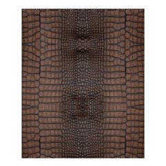 Brown Alligator Leather Skin Shower Curtain 60  X 72  (medium)  by LoolyElzayat