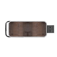 Brown Alligator Leather Skin Portable Usb Flash (two Sides) by LoolyElzayat