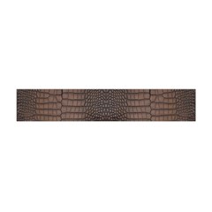 Brown Alligator Leather Skin Flano Scarf (mini) by LoolyElzayat