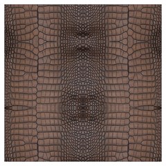 Brown Alligator Leather Skin Long Sheer Chiffon Scarf  by LoolyElzayat