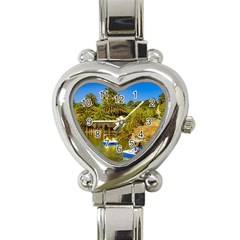 Parque Rodo Park, Montevideo, Uruguay Heart Italian Charm Watch by dflcprintsclothing