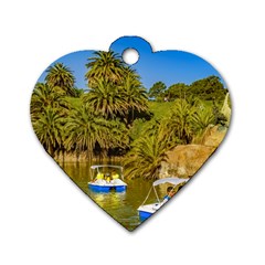 Parque Rodo Park, Montevideo, Uruguay Dog Tag Heart (one Side) by dflcprintsclothing