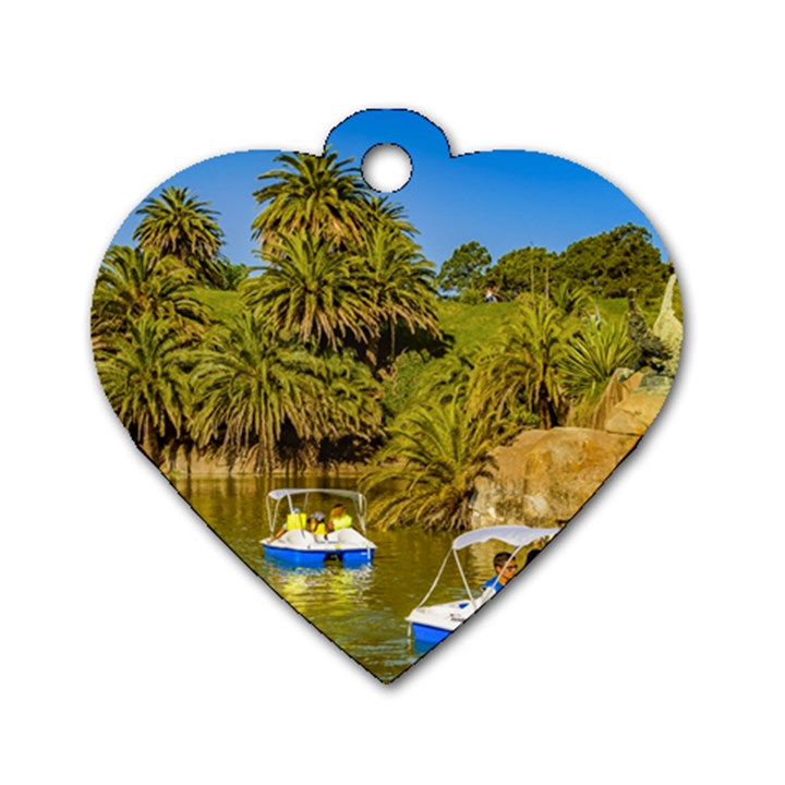 Parque Rodo Park, Montevideo, Uruguay Dog Tag Heart (One Side)