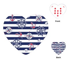 Seamless-marine-pattern Playing Cards Single Design (heart)