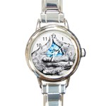 Hands Horse Hand Dream Round Italian Charm Watch Front