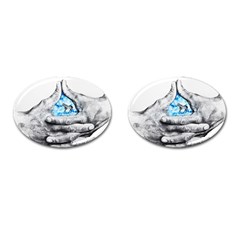 Hands Horse Hand Dream Cufflinks (oval)