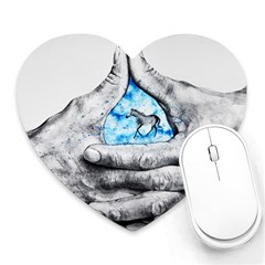 Hands Horse Hand Dream Heart Mousepads