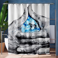 Hands Horse Hand Dream Shower Curtain 60  X 72  (medium) 