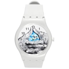 Hands Horse Hand Dream Round Plastic Sport Watch (m)