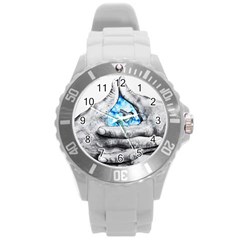 Hands Horse Hand Dream Round Plastic Sport Watch (l) by HermanTelo