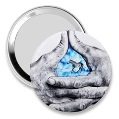 Hands Horse Hand Dream 3  Handbag Mirrors