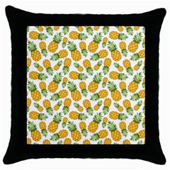 Pineapples Throw Pillow Case (black) by goljakoff