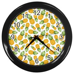 Pineapples Wall Clock (black) by goljakoff