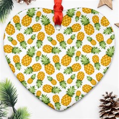 Pineapples Heart Ornament (two Sides)