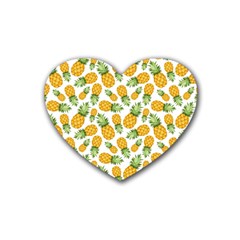 Pineapples Heart Coaster (4 Pack)  by goljakoff