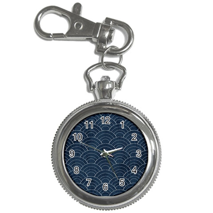 Blue Sashiko pattern Key Chain Watches