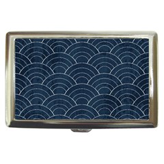 Blue Sashiko Pattern Cigarette Money Case by goljakoff