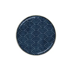 Blue Sashiko Pattern Hat Clip Ball Marker (4 Pack) by goljakoff