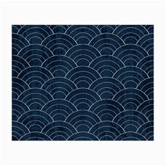 Blue Sashiko Pattern Small Glasses Cloth (2 Sides) by goljakoff