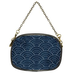 Blue Sashiko Pattern Chain Purse (one Side) by goljakoff