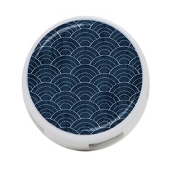 Blue Sashiko Pattern 4-port Usb Hub (one Side) by goljakoff