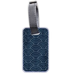 Blue Sashiko Pattern Luggage Tag (two Sides)