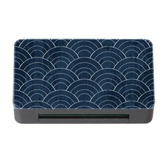 Blue Sashiko Pattern Memory Card Reader With Cf