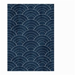 Blue Sashiko Pattern Small Garden Flag (two Sides)