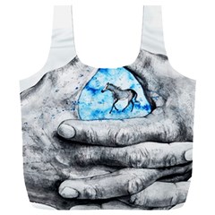 Hands Horse Hand Dream Full Print Recycle Bag (xxl)