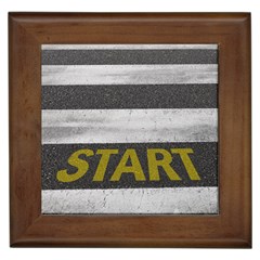 Asphalt Begin Bright Expectation Framed Tile by HermanTelo