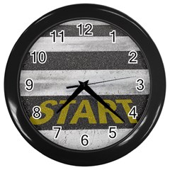 Asphalt Begin Bright Expectation Wall Clock (black) by HermanTelo