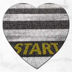 Asphalt Begin Bright Expectation Jigsaw Puzzle (heart) by HermanTelo