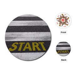 Asphalt Begin Bright Expectation Playing Cards Single Design (round)