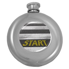 Asphalt Begin Bright Expectation Round Hip Flask (5 Oz) by HermanTelo