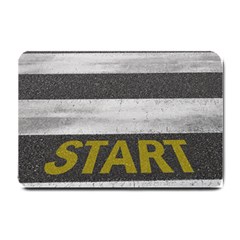 Asphalt Begin Bright Expectation Small Doormat  by HermanTelo