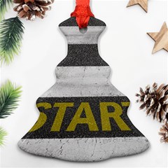 Asphalt Begin Bright Expectation Christmas Tree Ornament (two Sides)