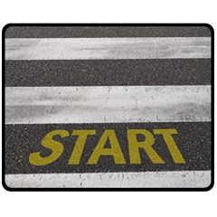 Asphalt Begin Bright Expectation Double Sided Fleece Blanket (medium)  by HermanTelo