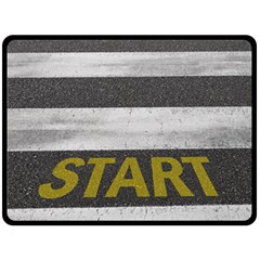 Asphalt Begin Bright Expectation Double Sided Fleece Blanket (large) 