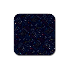 Traditional Tribal Pattern Rubber Coaster (square)  by tmsartbazaar