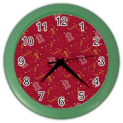 African Folk Tribal Art Color Wall Clock by tmsartbazaar