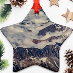 Andes Mountains Aerial View, Chile Ornament (star) by dflcprintsclothing