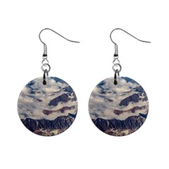 Andes Mountains Aerial View, Chile Mini Button Earrings by dflcprintsclothing