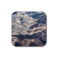 Andes Mountains Aerial View, Chile Rubber Coaster (square)  by dflcprintsclothing