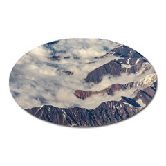 Andes Mountains Aerial View, Chile Oval Magnet by dflcprintsclothing